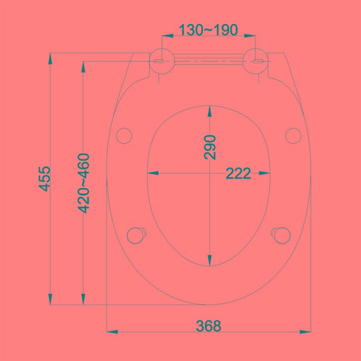 dark blue toilet seat size
